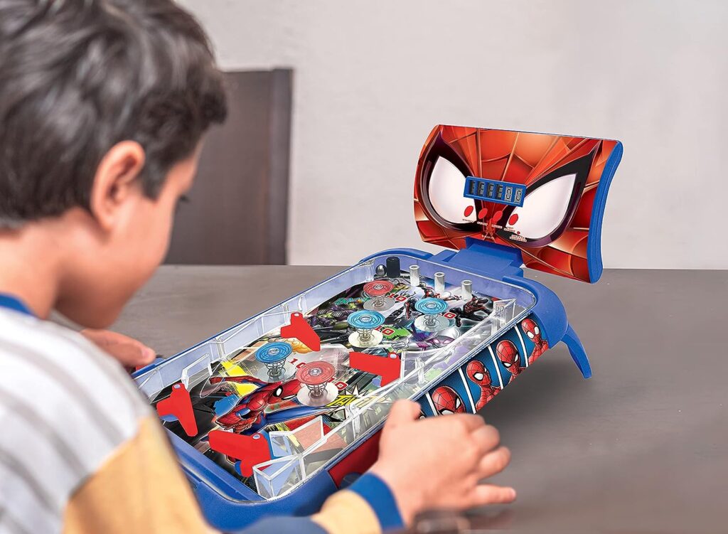 Mini-Pinball-Spiderman-jugando-niño