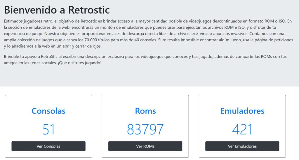 Retrostic Rooms En Español para consolas retro